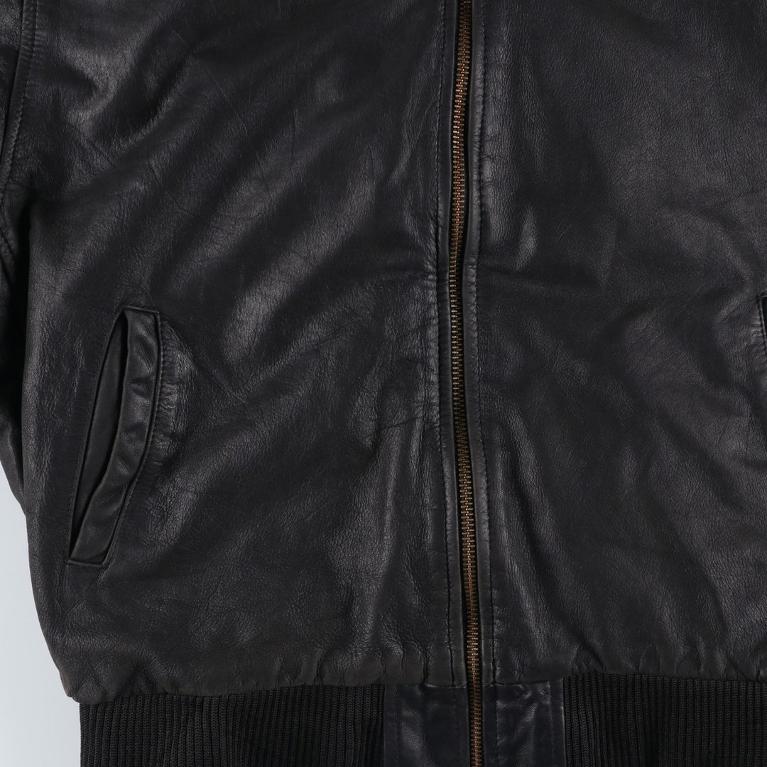 EPIDERME Swing Top Padded Leather Blouson, Men's Size L genuine leather black type Vintage Second Hand