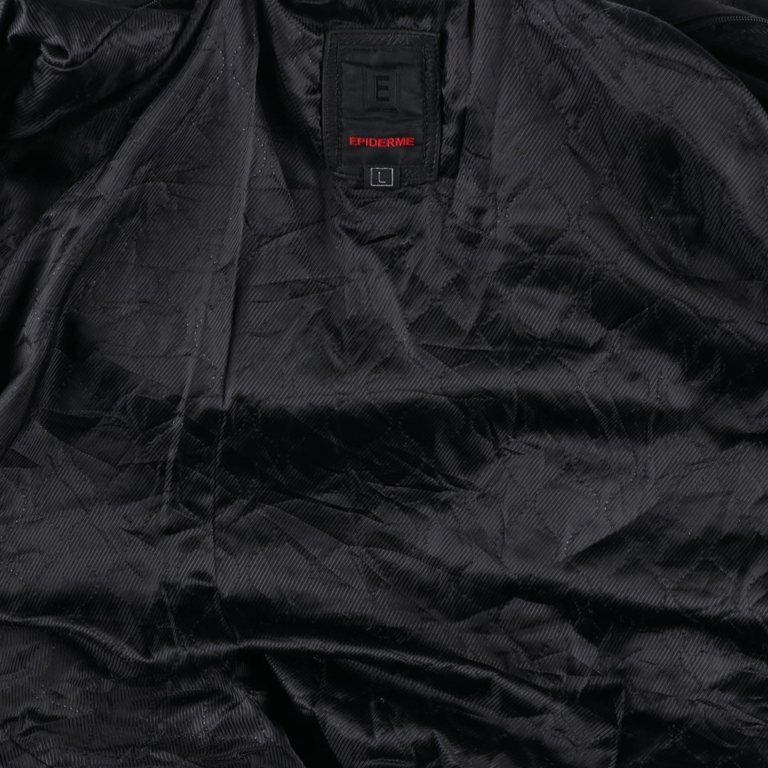 EPIDERME Swing Top Padded Leather Blouson, Men's Size L genuine leather black type Vintage Second Hand