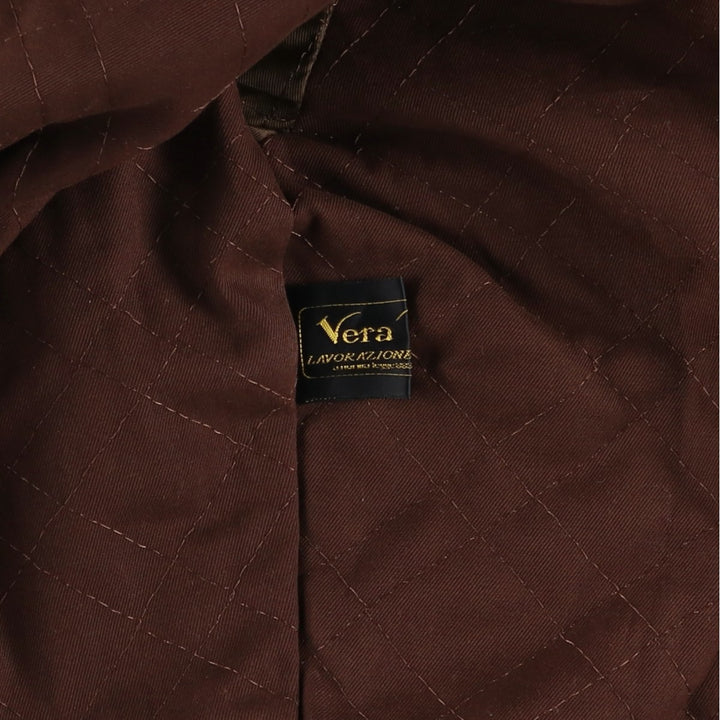 Antica Pelleria Padded Leather Blouson, Made in Italy, Men's Size L genuine leather brown type Vintage Second Hand