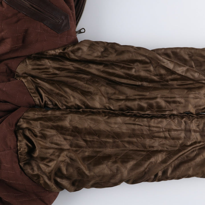 Antica Pelleria Padded Leather Blouson, Made in Italy, Men's Size L genuine leather brown type Vintage Second Hand
