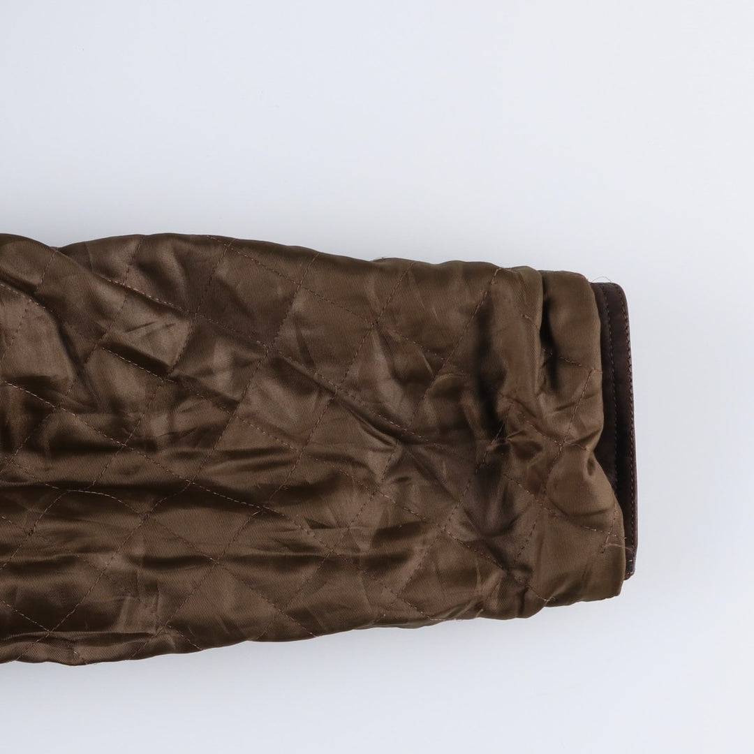 Antica Pelleria Padded Leather Blouson, Made in Italy, Men's Size L genuine leather brown type Vintage Second Hand