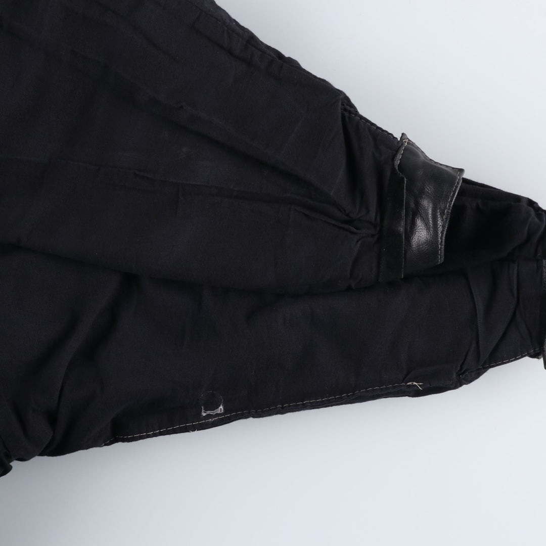 GAZO CAPTAIN'G Trucker Jacket, Leather Jacket, Men's XL, Vintage unclear black type Vintage Second Hand