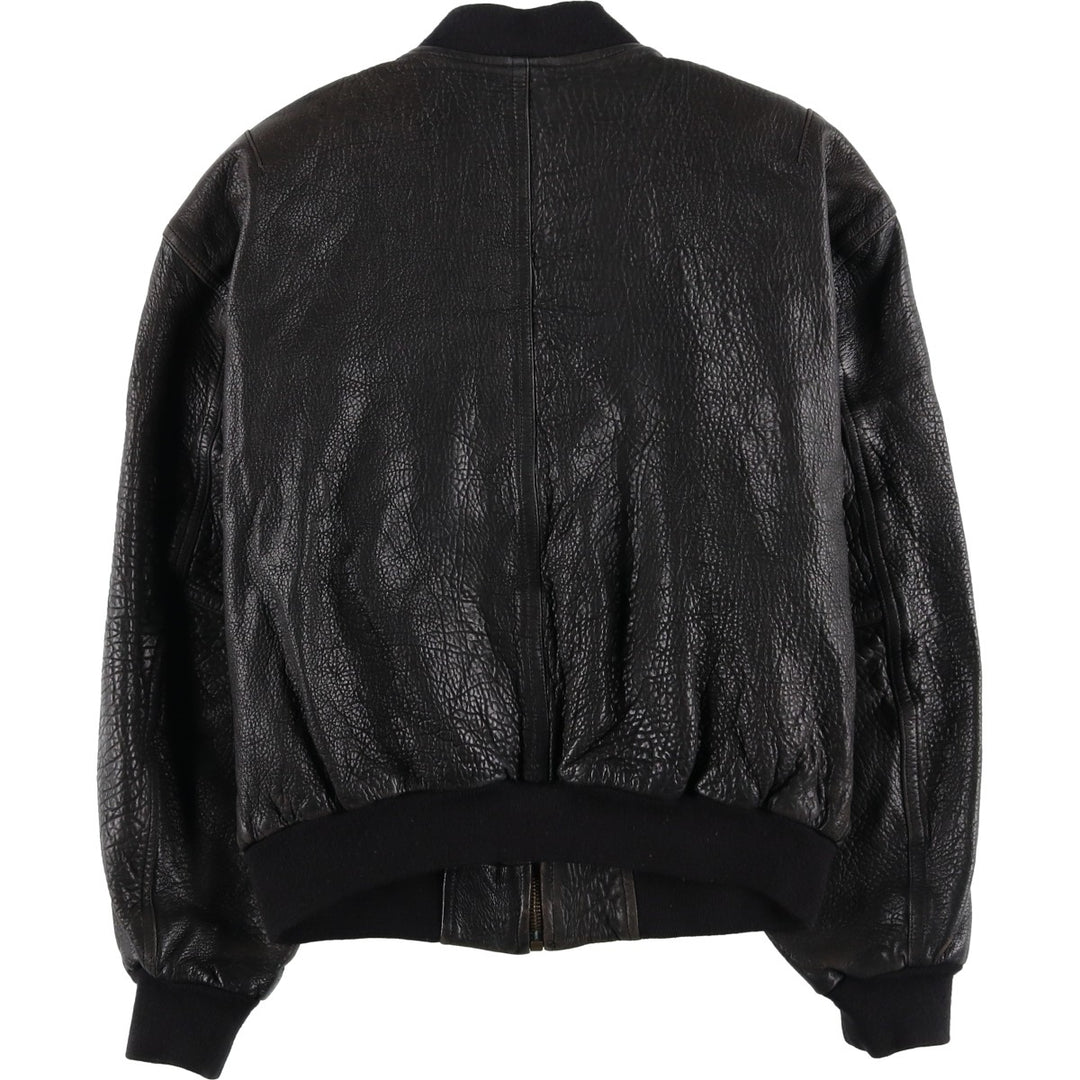 JOGI Leather Blouson, Men's Size L unclear black type Vintage Second Hand