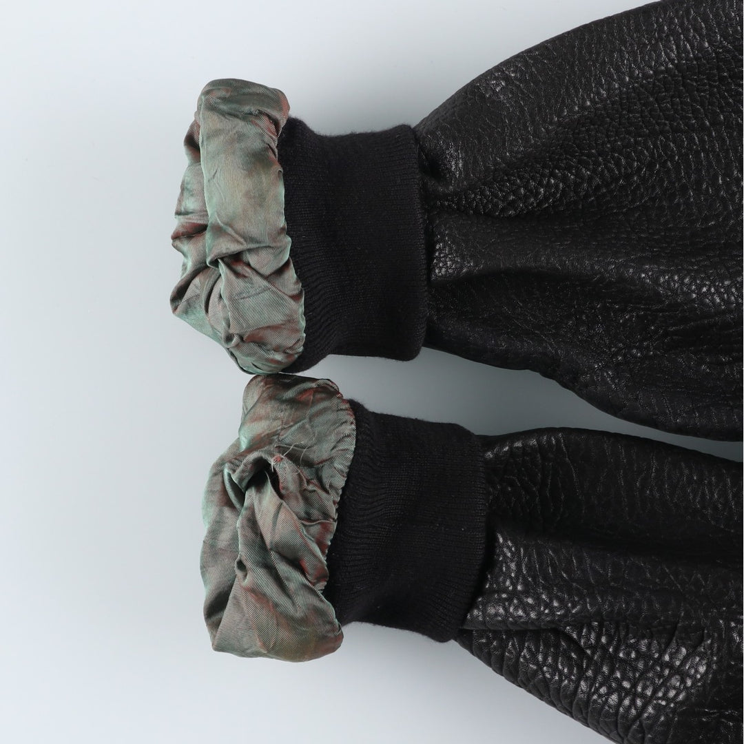 JOGI Leather Blouson, Men's Size L unclear black type Vintage Second Hand