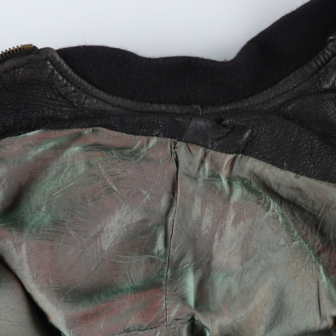 JOGI Leather Blouson, Men's Size L unclear black type Vintage Second Hand