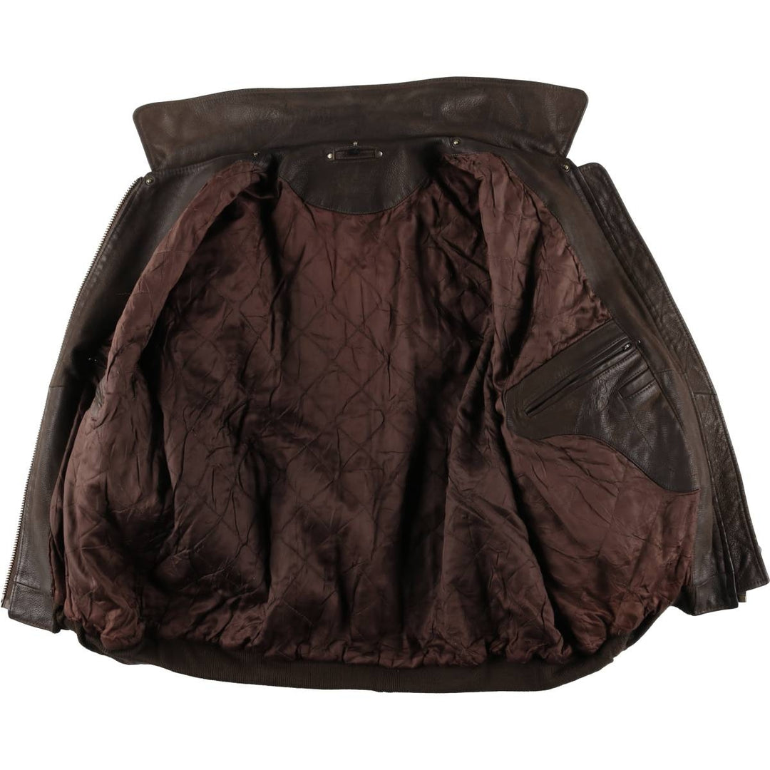 Vintage Rover and Lakers swing-top leather jacket, men's size XL unclear brown type Vintage Second Hand