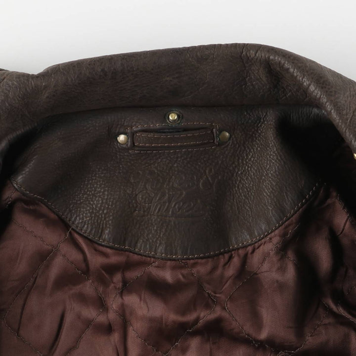 Vintage Rover and Lakers swing-top leather jacket, men's size XL unclear brown type Vintage Second Hand