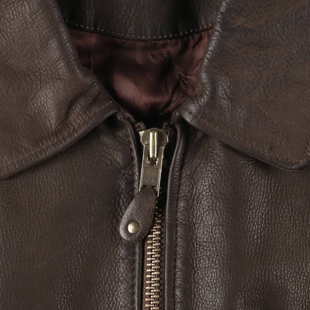 Vintage Rover and Lakers swing-top leather jacket, men's size XL unclear brown type Vintage Second Hand