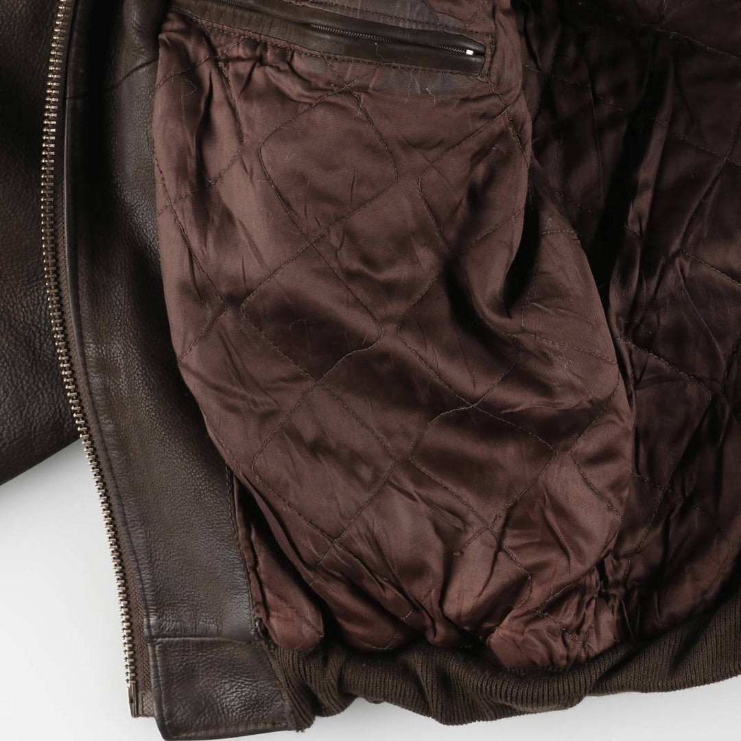 Vintage Rover and Lakers swing-top leather jacket, men's size XL unclear brown type Vintage Second Hand