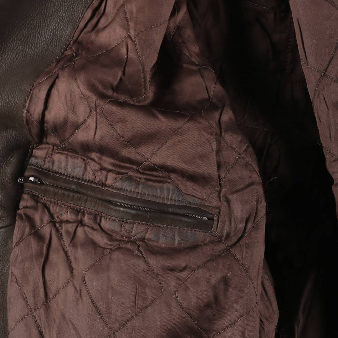 Vintage Rover and Lakers swing-top leather jacket, men's size XL unclear brown type Vintage Second Hand