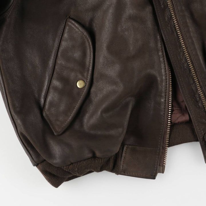 Vintage Rover and Lakers swing-top leather jacket, men's size XL unclear brown type Vintage Second Hand