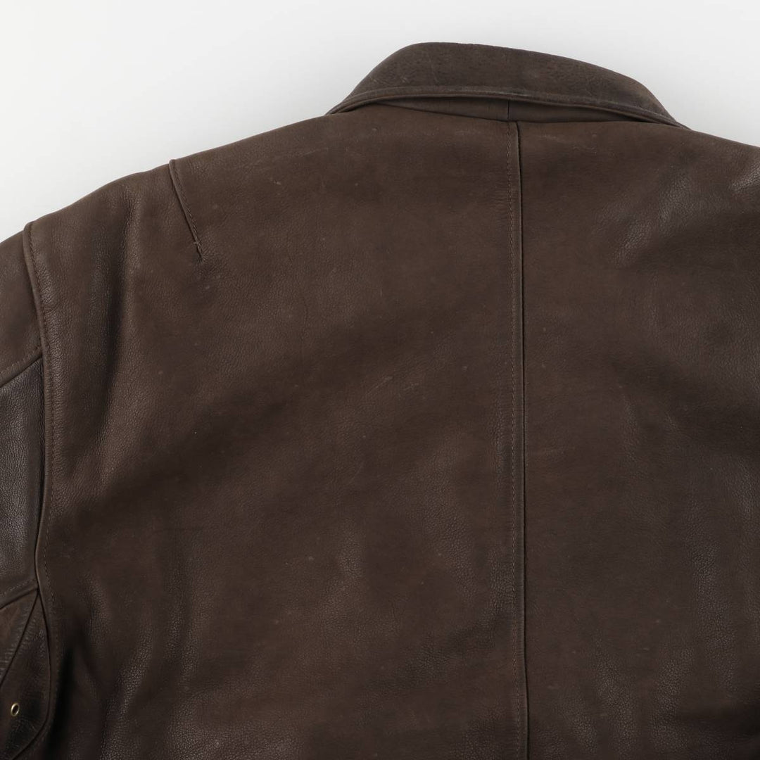 Vintage Rover and Lakers swing-top leather jacket, men's size XL unclear brown type Vintage Second Hand