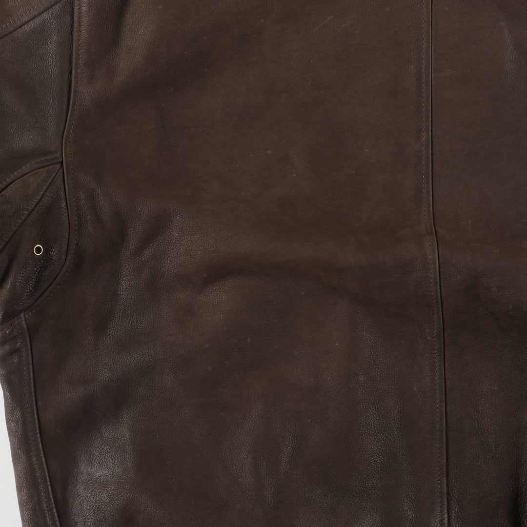 Vintage Rover and Lakers swing-top leather jacket, men's size XL unclear brown type Vintage Second Hand