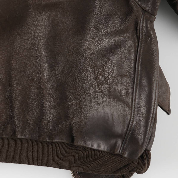 Vintage Rover and Lakers swing-top leather jacket, men's size XL unclear brown type Vintage Second Hand