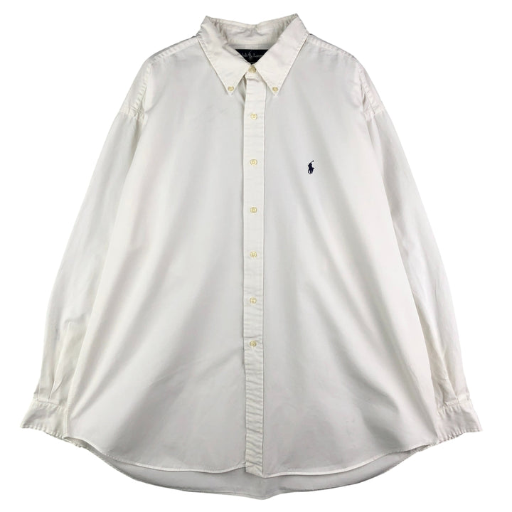 Ralph Lauren BLAKE long sleeve button down shirt, men's size XXL cotton white type Vintage Second Hand