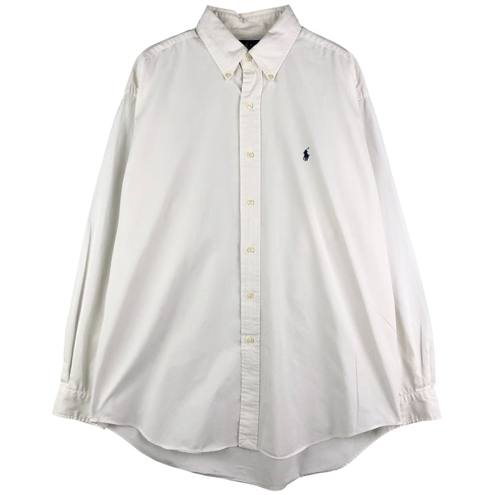 Ralph Lauren BLAKE long sleeve button down shirt, men's size L cotton white type Vintage Second Hand