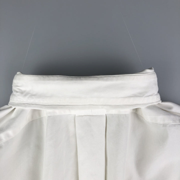 Ralph Lauren BLAKE long sleeve button down shirt, men's size L cotton white type Vintage Second Hand