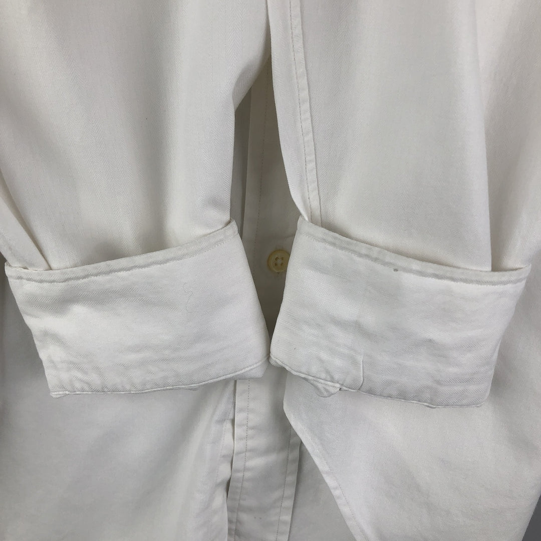 Ralph Lauren POLO by Ralph Lauren ANDREW long sleeve cotton shirt, men's size L cotton white type Vintage Second Hand