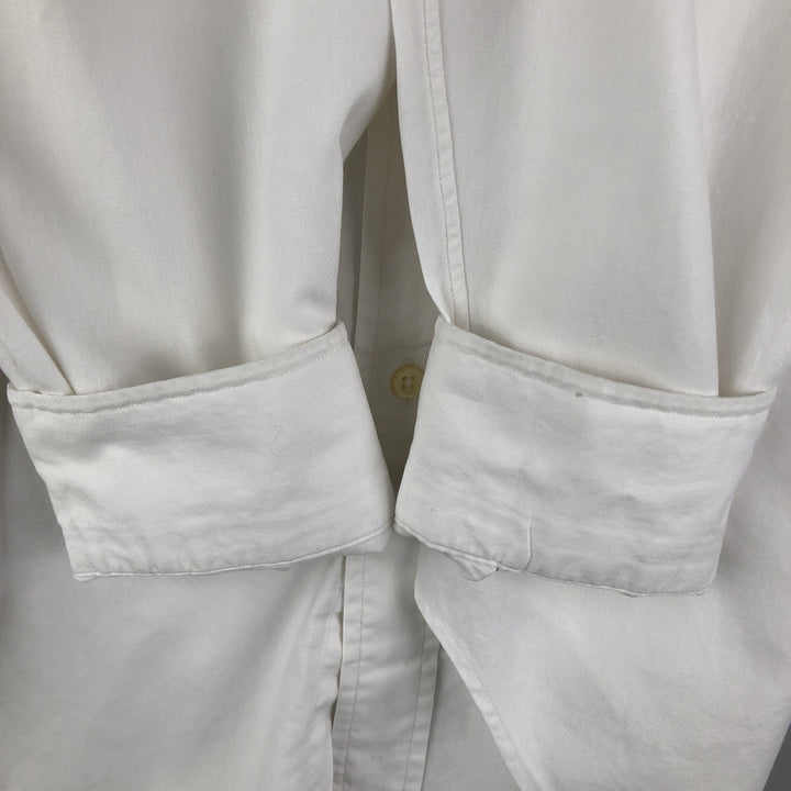 Ralph Lauren POLO by Ralph Lauren ANDREW long sleeve cotton shirt, men's size L cotton white type Vintage Second Hand