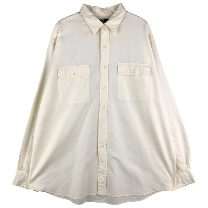 Ralph Lauren POLO by Ralph Lauren WHITFIELD long-sleeved cotton shirt, men's size XL cotton unbleached Vintage Second Hand
