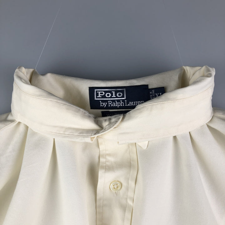 Ralph Lauren POLO by Ralph Lauren WHITFIELD long-sleeved cotton shirt, men's size XL cotton unbleached Vintage Second Hand