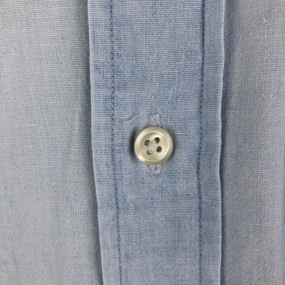 Ralph Lauren long-sleeved button-down chambray shirt, men's size XL cotton Blue type light blue Vintage Second Hand