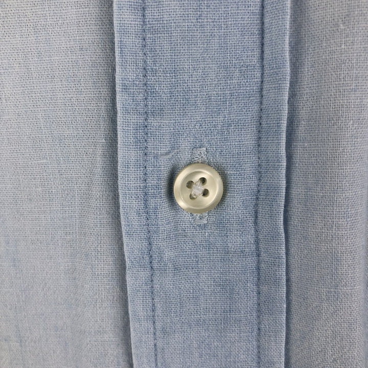 Ralph Lauren long-sleeved button-down chambray shirt, men's size XL cotton Blue type light blue Vintage Second Hand