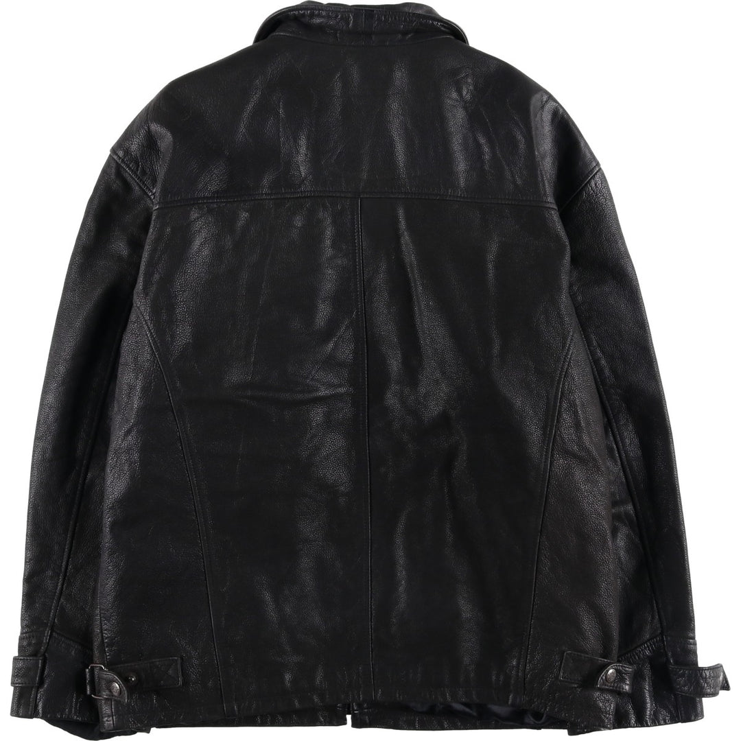 DERART Leather Blouson Type Men's Size L genuine leather black type Vintage Second Hand