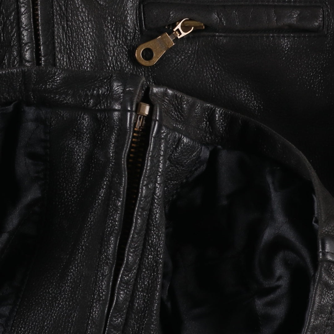 DERART Leather Blouson Type Men's Size L genuine leather black type Vintage Second Hand