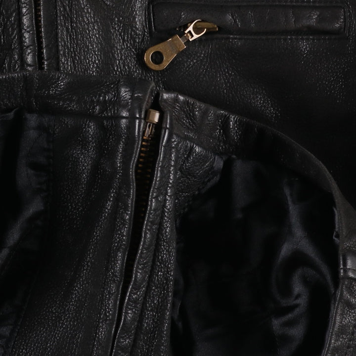 DERART Leather Blouson Type Men's Size L genuine leather black type Vintage Second Hand