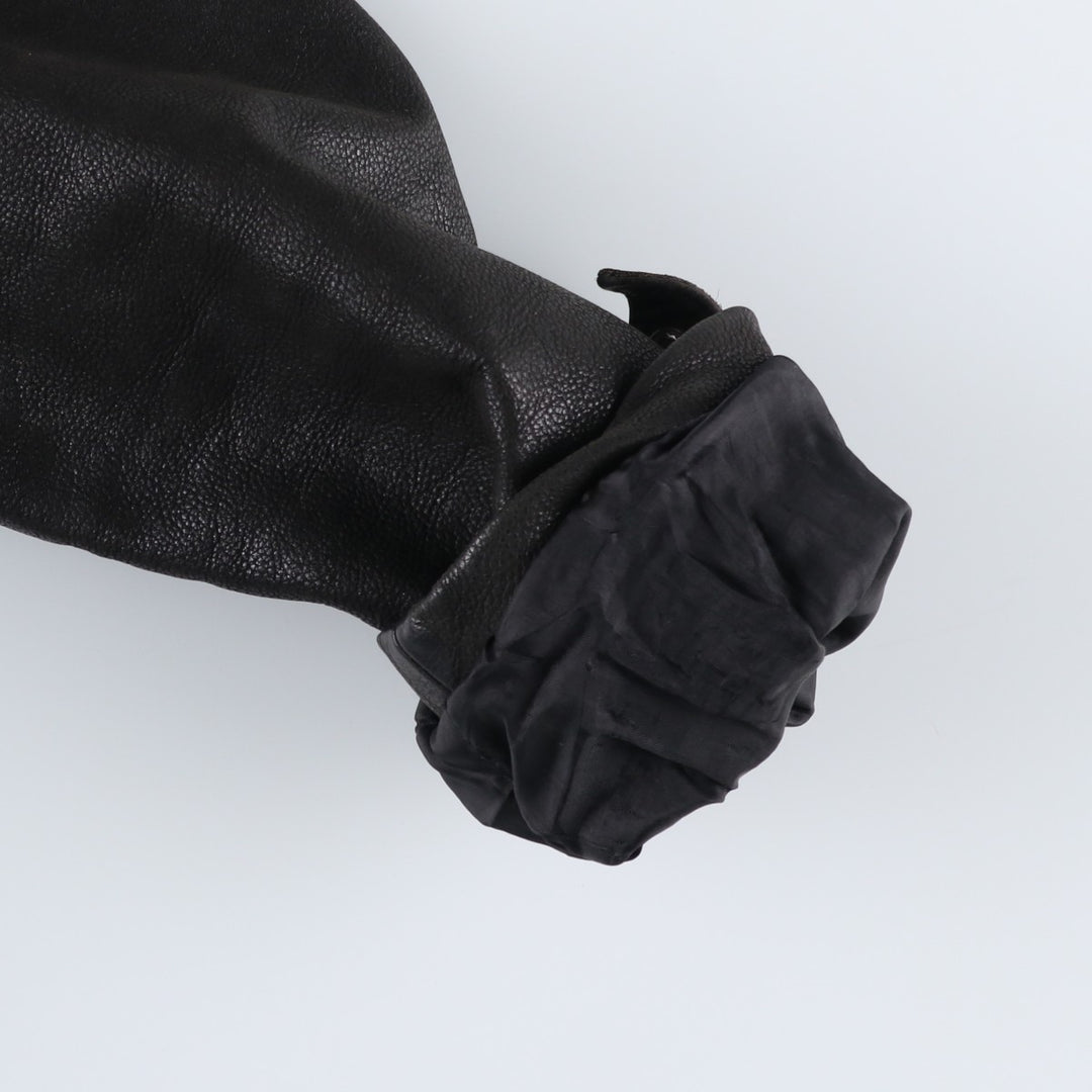 DERART Leather Blouson Type Men's Size L genuine leather black type Vintage Second Hand