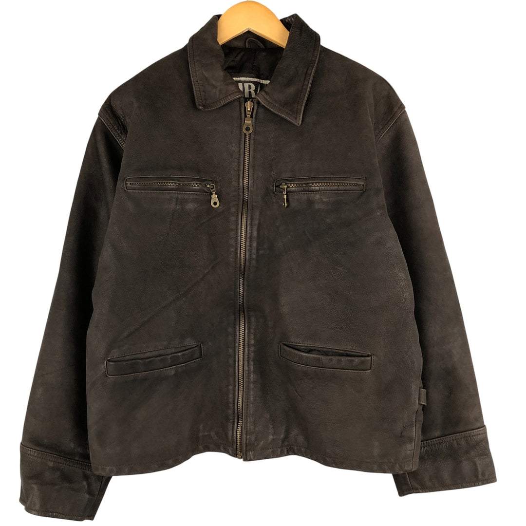 MIRAGE Vintage Leather Blouson, Men's Size L genuine leather brown type Vintage Second Hand