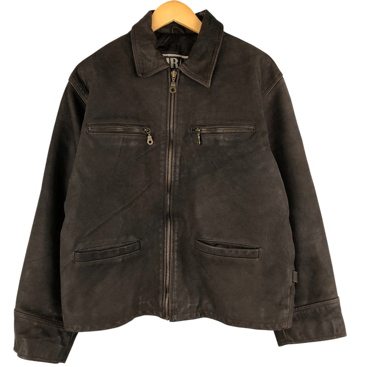 MIRAGE Vintage Leather Blouson, Men's Size L genuine leather brown type Vintage Second Hand