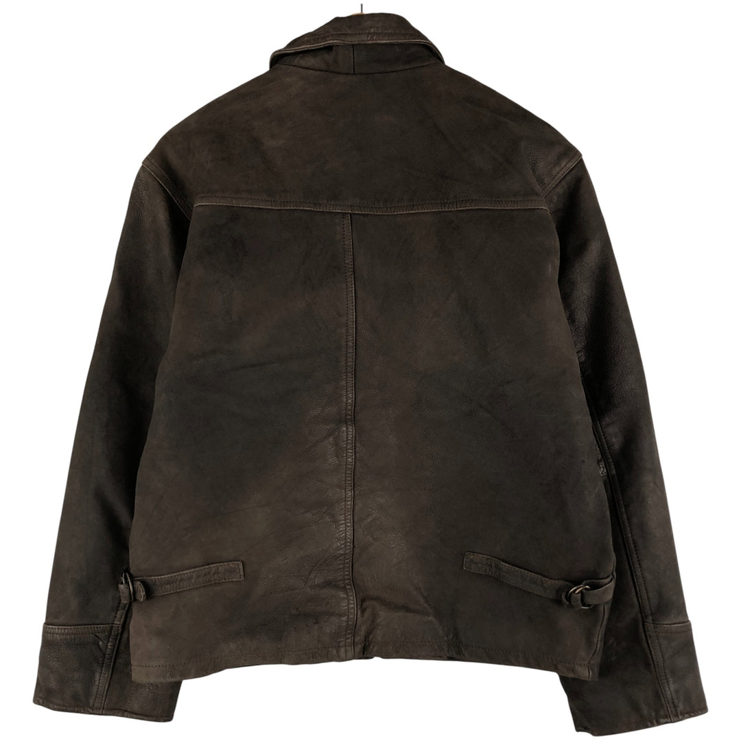 MIRAGE Vintage Leather Blouson, Men's Size L genuine leather brown type Vintage Second Hand
