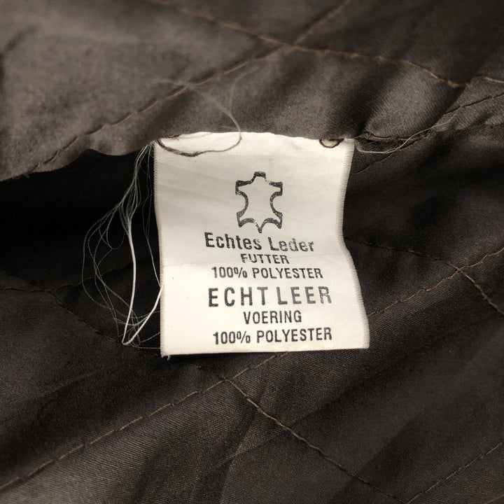 MIRAGE Vintage Leather Blouson, Men's Size L genuine leather brown type Vintage Second Hand