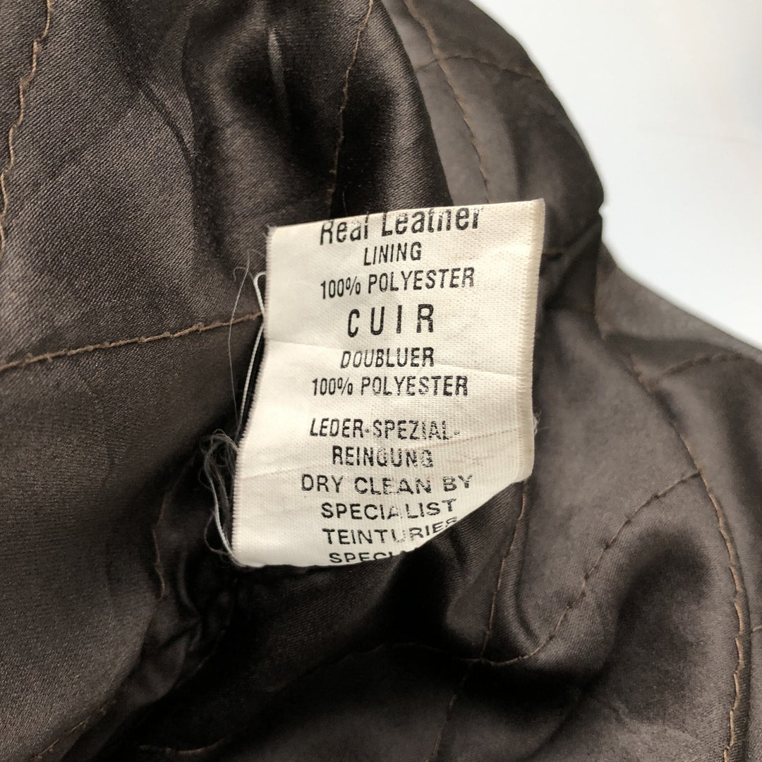 MIRAGE Vintage Leather Blouson, Men's Size L genuine leather brown type Vintage Second Hand