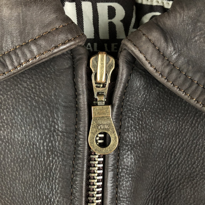 MIRAGE Vintage Leather Blouson, Men's Size L genuine leather brown type Vintage Second Hand