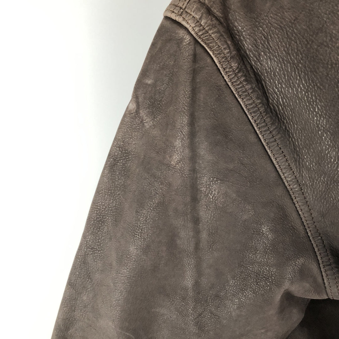 MIRAGE Vintage Leather Blouson, Men's Size L genuine leather brown type Vintage Second Hand