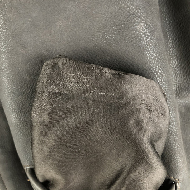 MIRAGE Vintage Leather Blouson, Men's Size L genuine leather brown type Vintage Second Hand