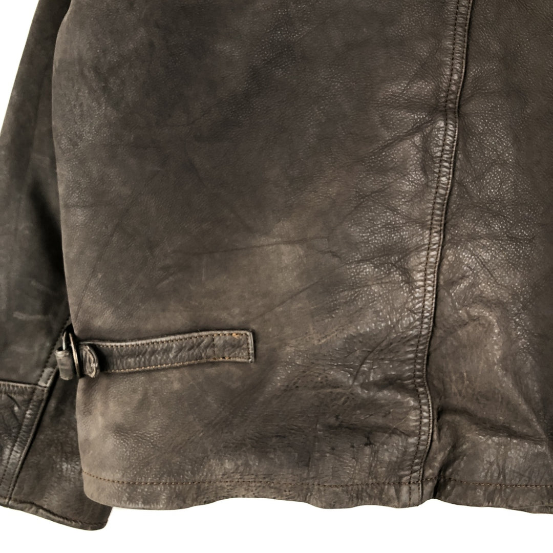MIRAGE Vintage Leather Blouson, Men's Size L genuine leather brown type Vintage Second Hand