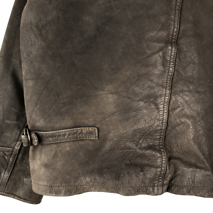 MIRAGE Vintage Leather Blouson, Men's Size L genuine leather brown type Vintage Second Hand