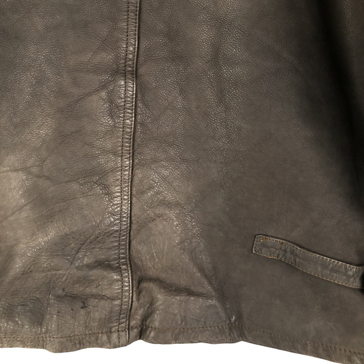 MIRAGE Vintage Leather Blouson, Men's Size L genuine leather brown type Vintage Second Hand