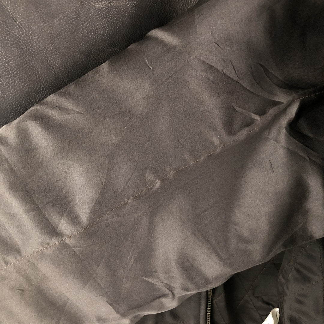 MIRAGE Vintage Leather Blouson, Men's Size L genuine leather brown type Vintage Second Hand