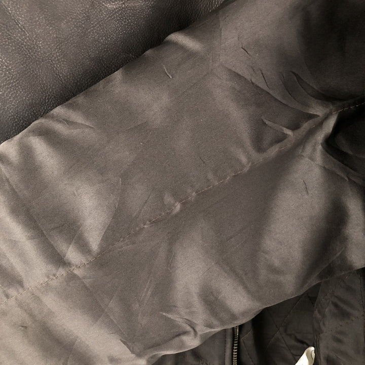 MIRAGE Vintage Leather Blouson, Men's Size L genuine leather brown type Vintage Second Hand