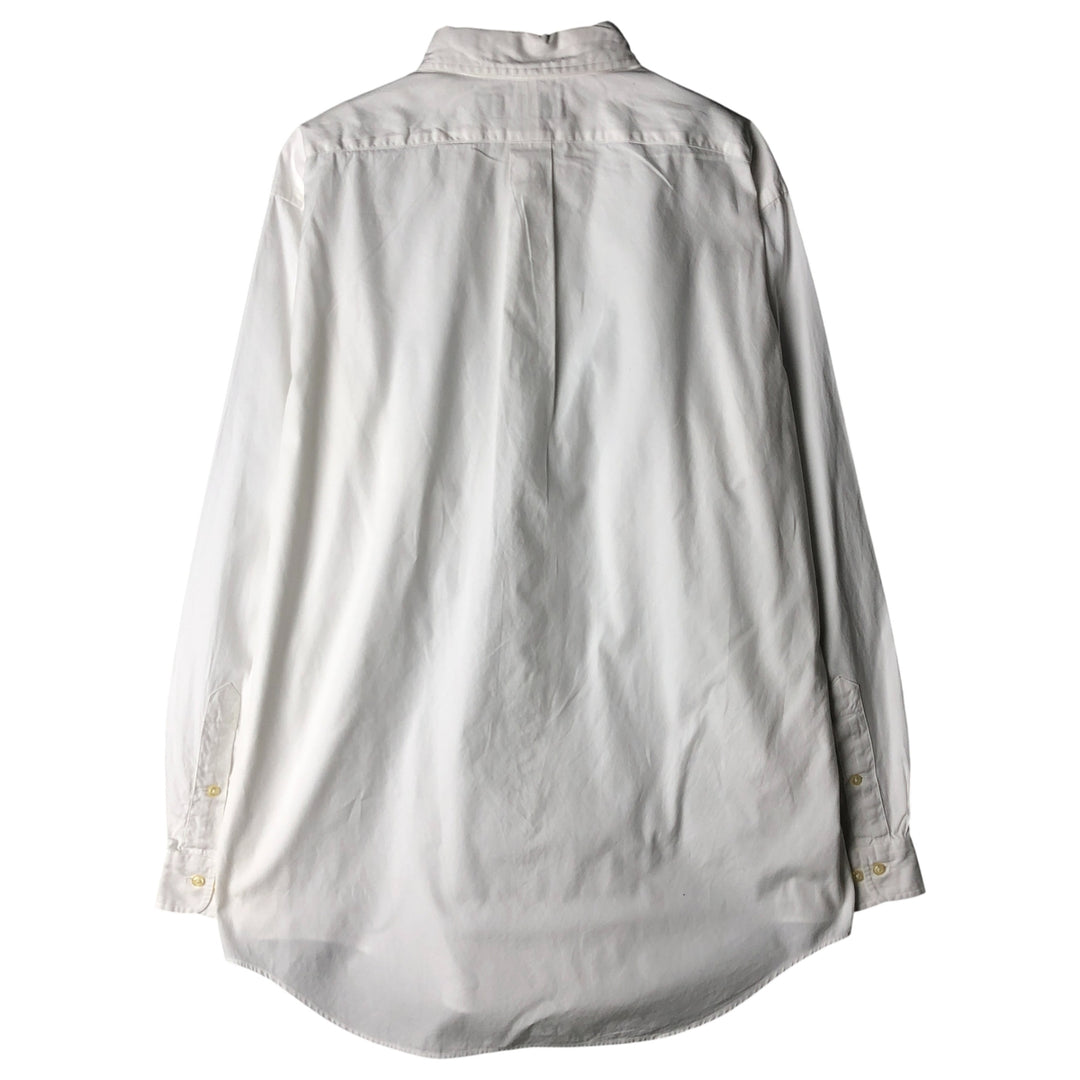 Ralph Lauren YARMOUTH long sleeve button down shirt, men's size L cotton white type Vintage Second Hand