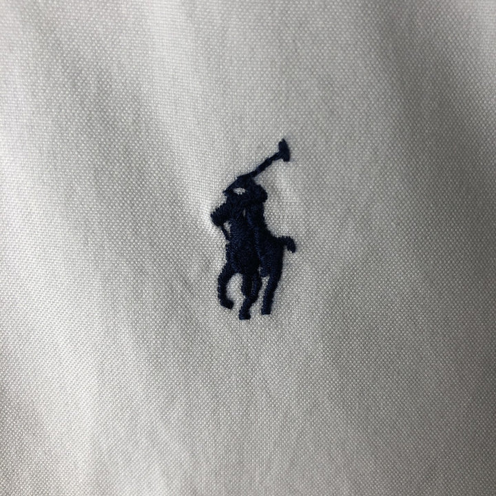 Ralph Lauren YARMOUTH long sleeve button down shirt, men's size L cotton white type Vintage Second Hand