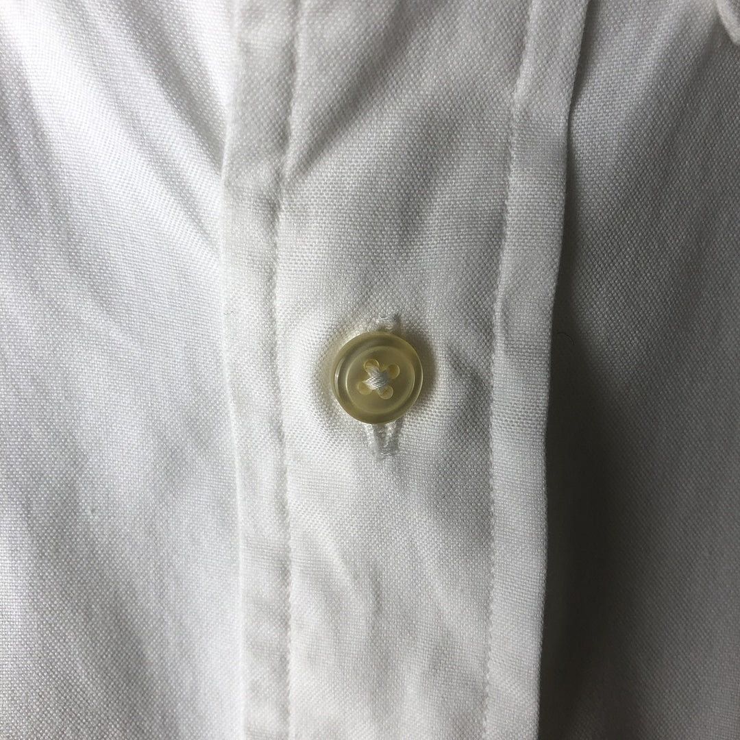 Ralph Lauren YARMOUTH long sleeve button down shirt, men's size L cotton white type Vintage Second Hand