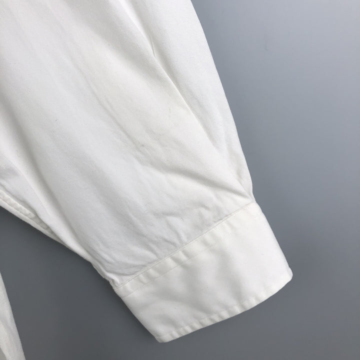 Ralph Lauren YARMOUTH long sleeve button down shirt, men's XL size cotton white type Vintage Second Hand