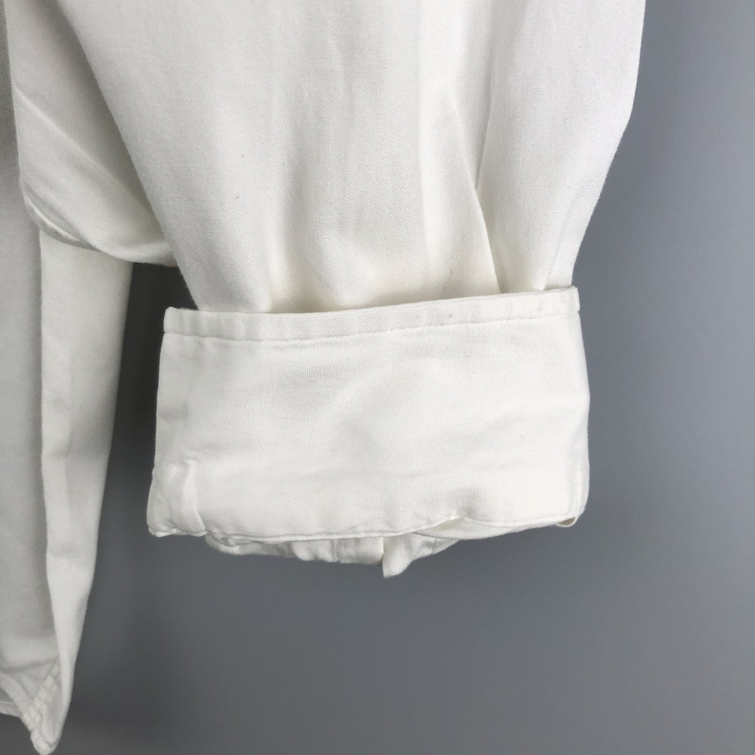 Ralph Lauren YARMOUTH long sleeve button down shirt, men's XL size cotton white type Vintage Second Hand