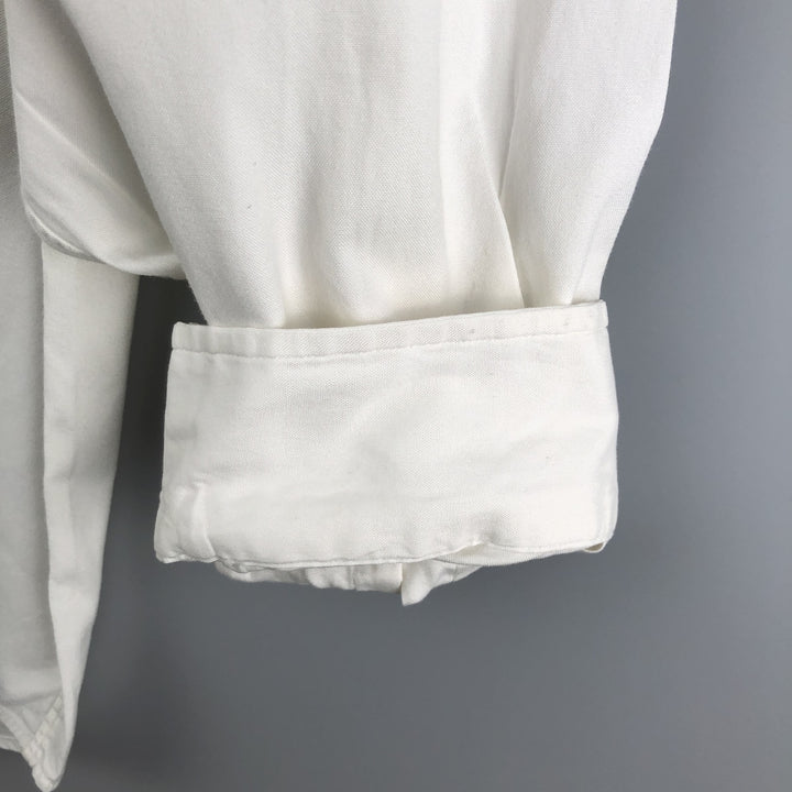 Ralph Lauren YARMOUTH long sleeve button down shirt, men's XL size cotton white type Vintage Second Hand